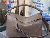 Loewe Large Puzzle Bag in Dark Grey Supple Grained Calfskin Replica
