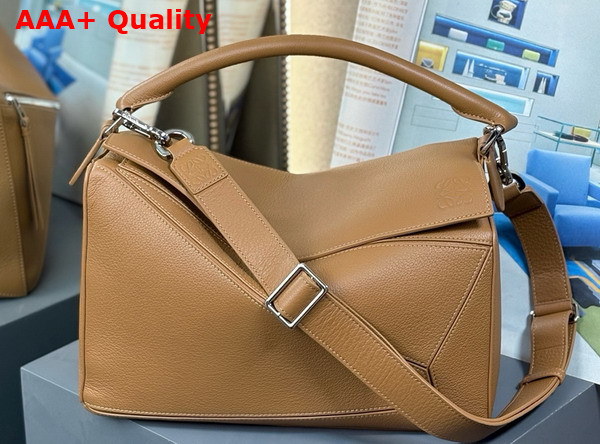 Loewe Large Puzzle Bag in Oak Supple Grained Calfskin Replica
