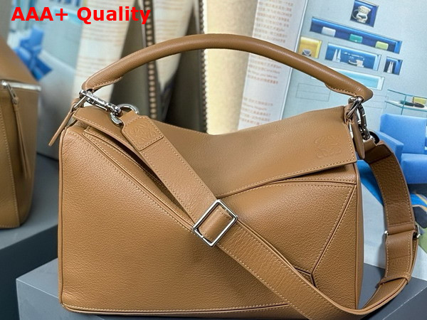 Loewe Large Puzzle Bag in Oak Supple Grained Calfskin Replica