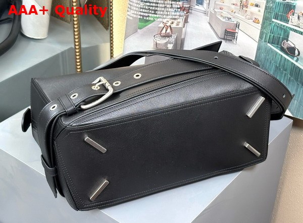 Loewe Large Puzzle Biker Bag in Shiny Calfskin Black Replica