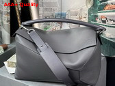 Loewe Large Puzzle Edge Bag in Dark Grey Soft Grained Calfskin Replica