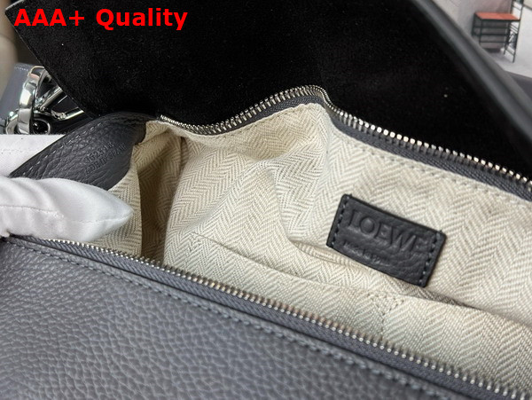 Loewe Large Puzzle Edge Bag in Dark Grey Soft Grained Calfskin Replica
