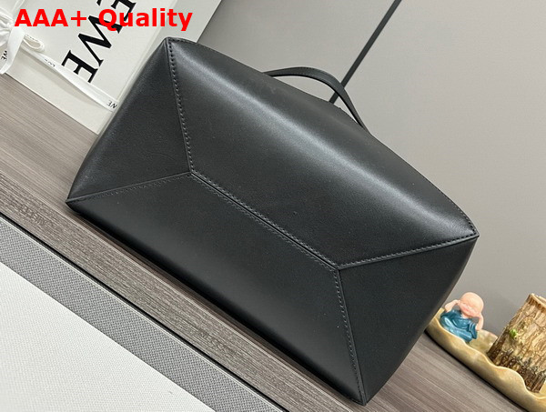 Loewe Large Puzzle Fold Tote in Shiny Calfskin Black Replica