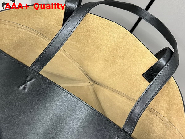 Loewe Large Puzzle Fold Tote in Shiny Calfskin Black Replica