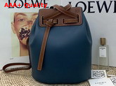 Loewe Lazo Bucket Bag Petroleum Blue Replica