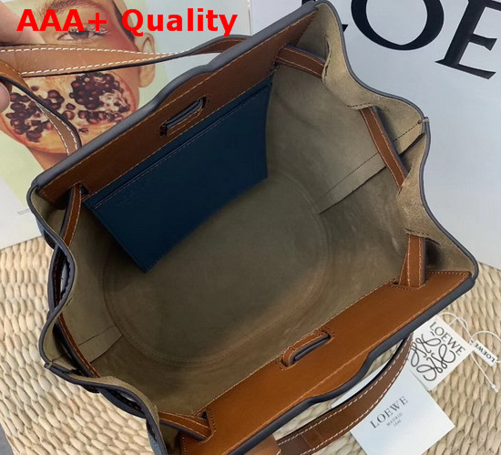 Loewe Lazo Bucket Bag Petroleum Blue Replica