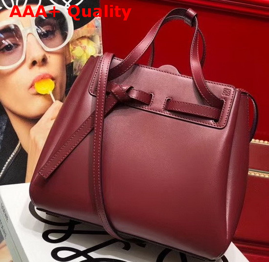 Loewe Lazo Mini Bag in Rouge Boxcalf Replica