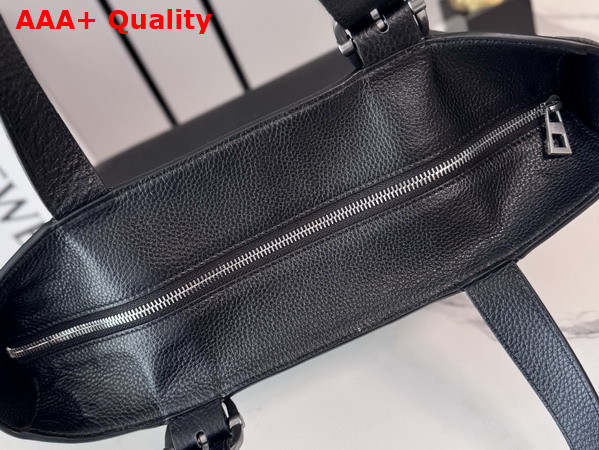 Loewe Loop Zipped Tote in Supple Grained Calfskin Black Replica