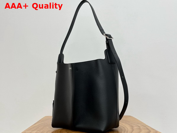 Loewe Medium Bilbao Bucket in Black Smooth Calfskin Replica