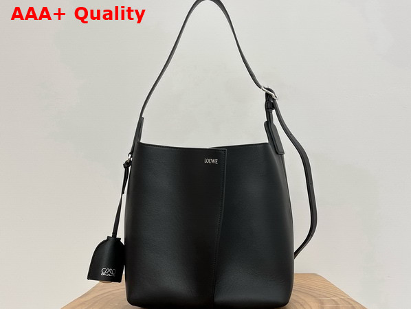 Loewe Medium Bilbao Bucket in Black Smooth Calfskin Replica