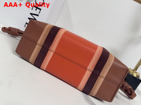 Loewe Medium Flamenco Clutch Landscape in Nappa Calfskin Pecan and Parrot Pink Replica