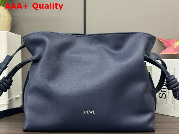 Loewe Medium Flamenco Clutch in Abyss Blue Nappa Calfskin Replica
