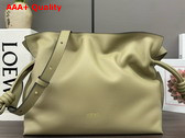 Loewe Medium Flamenco Clutch in Clay Green Nappa Calfskin Replica