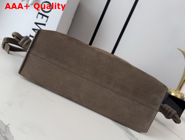 Loewe Medium Flamenco Clutch in Grained Nubuck Tundra Replica