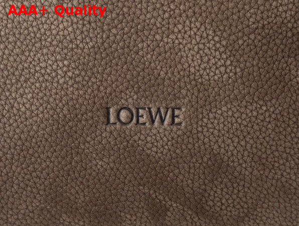 Loewe Medium Flamenco Clutch in Grained Nubuck Tundra Replica