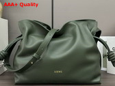 Loewe Medium Flamenco Clutch in Green Nappa Calfskin Replica