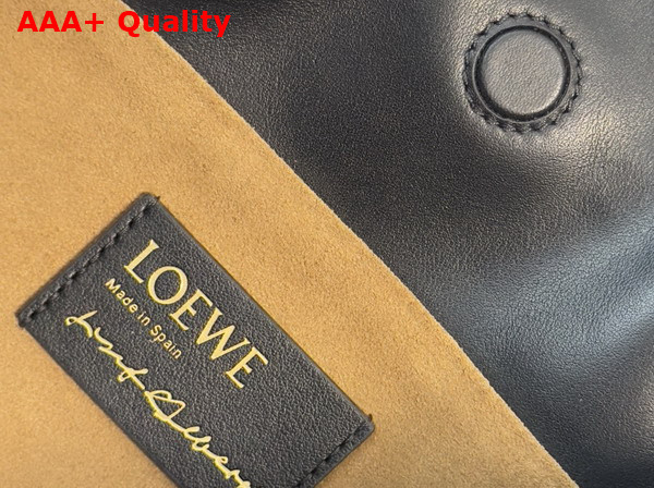 Loewe Medium Flamenco Clutch in Nappa Calfskin Black and Burgundy Replica