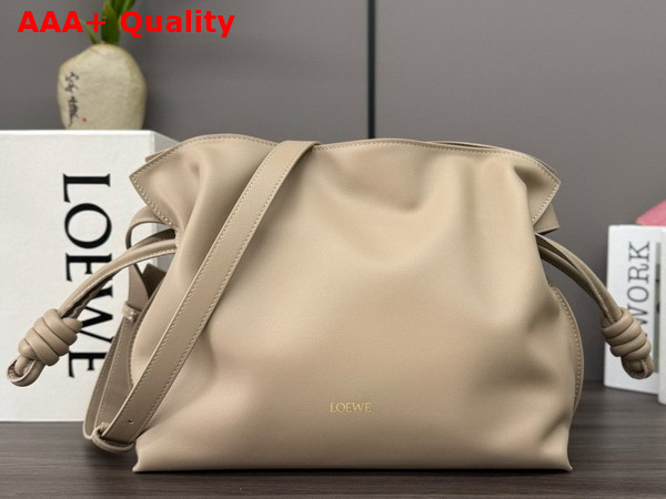 Loewe Medium Flamenco Clutch in Sand Nappa Calfskin Replica