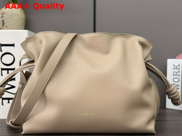 Loewe Medium Flamenco Clutch in Sand Nappa Calfskin Replica