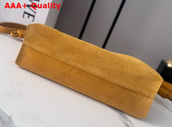 Loewe Medium Flamenco Clutch in Suede Ochre Replica
