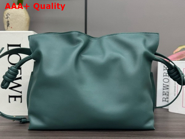 Loewe Medium Flamenco Clutch in Vetiver Nappa Calfskin Replica
