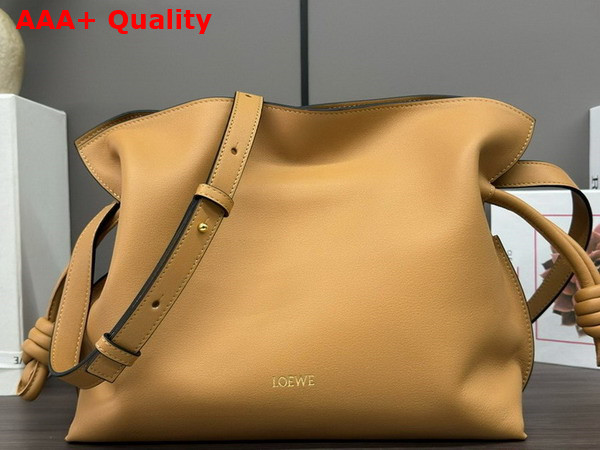 Loewe Medium Flamenco Clutch in Warm Desert Nappa Calfskin Replica