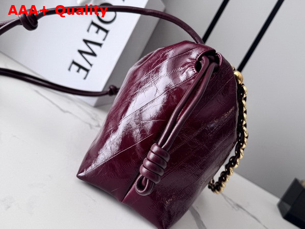 Loewe Medium Flamenco Purse in Burgundy Hagfish Replica
