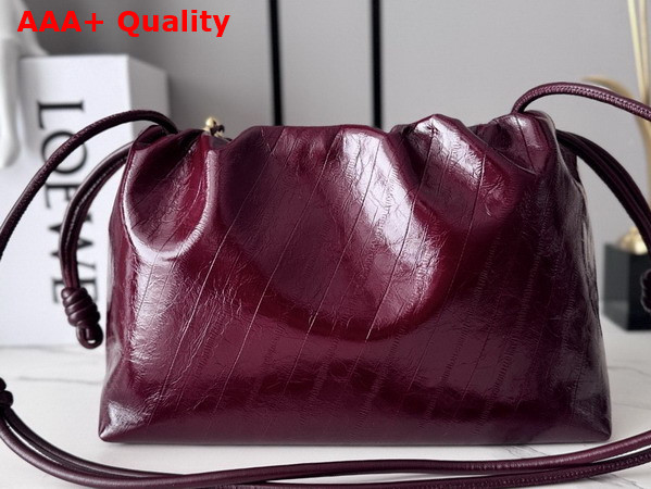 Loewe Medium Flamenco Purse in Burgundy Hagfish Replica