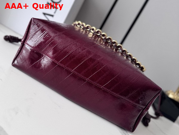 Loewe Medium Flamenco Purse in Burgundy Hagfish Replica