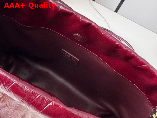 Loewe Medium Flamenco Purse in Burgundy Hagfish Replica