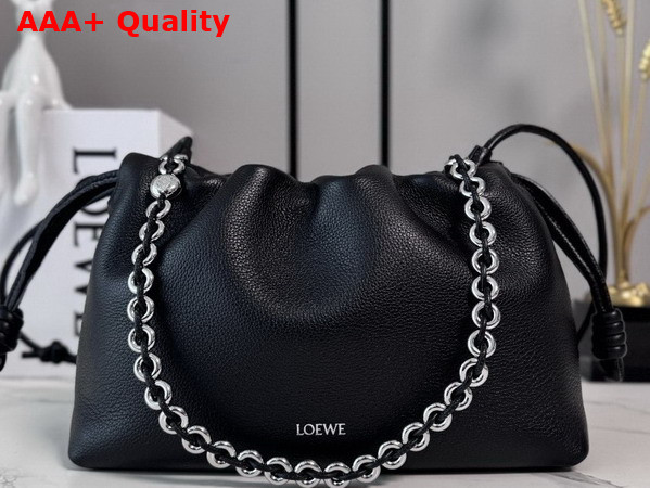 Loewe Medium Flamenco Purse in Fine Grained Calfskin Black Replica