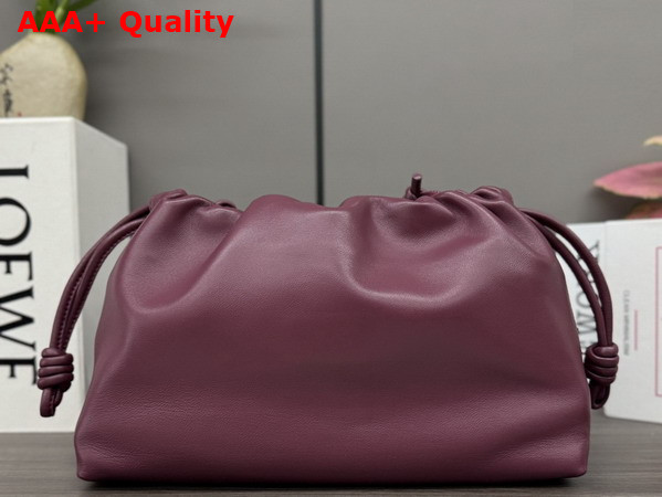 Loewe Medium Flamenco Purse in Mellow Nappa Lambskin Dark Brugundy Replica
