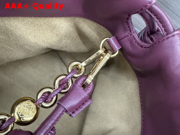 Loewe Medium Flamenco Purse in Mellow Nappa Lambskin Dark Brugundy Replica