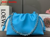 Loewe Medium Flamenco Purse in Sky Blue Mellow Nappa Lambskin Replica