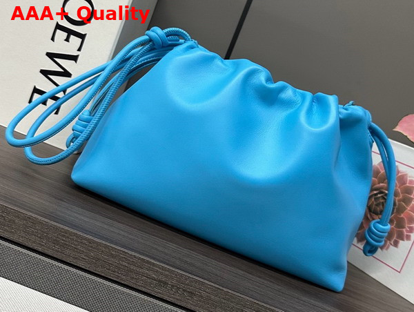 Loewe Medium Flamenco Purse in Sky Blue Mellow Nappa Lambskin Replica