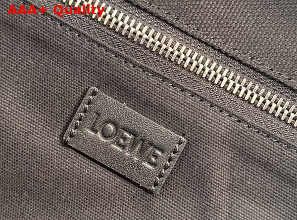 Loewe Medium Flex Messenger in Canvas and Brushed Suede Khaki and Black Replica