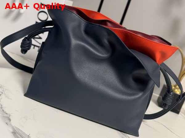 Loewe Medium Layered Flamenco Clutch in Nappa Calfskin Multicolor Deep Navy Replica
