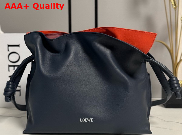 Loewe Medium Layered Flamenco Clutch in Nappa Calfskin Multicolor Deep Navy Replica