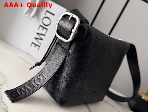 Loewe Medium Loop Hobo in Black Supple Grained Calfskin Replica