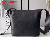 Loewe Medium Loop Hobo in Black Supple Grained Calfskin Replica