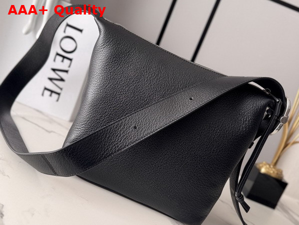 Loewe Medium Loop Hobo in Black Supple Grained Calfskin Replica