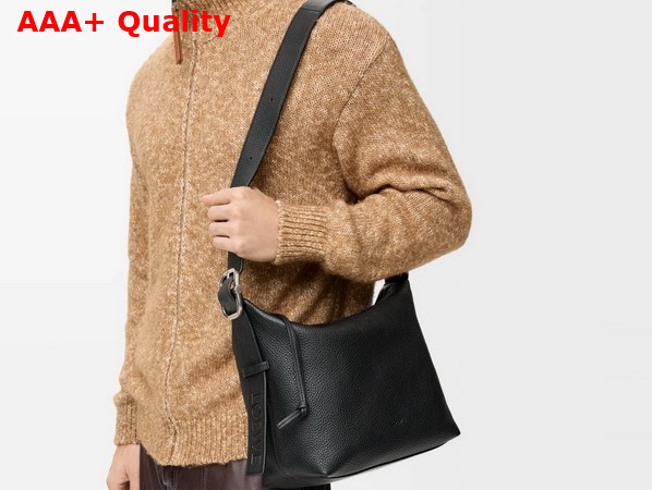 Loewe Medium Loop Hobo in Black Supple Grained Calfskin Replica