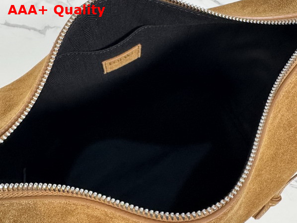 Loewe Medium Loop Hobo in Suede Calfskin Tobacco Replica