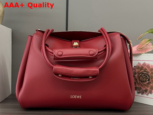 Loewe Medium Madrid Bag in Burnt Red Supple Calfskin Replica