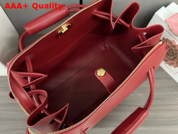 Loewe Medium Madrid Bag in Burnt Red Supple Calfskin Replica