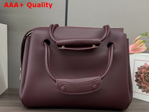 Loewe Medium Madrid Bag in Dark Burgundy Supple Calfskin Replica