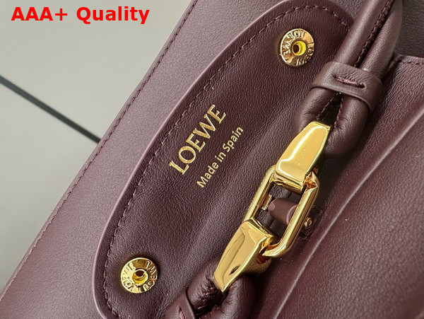 Loewe Medium Madrid Bag in Dark Burgundy Supple Calfskin Replica