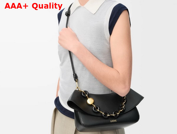 Loewe Medium Ola Bag in Black Smooth Calfskin Replica