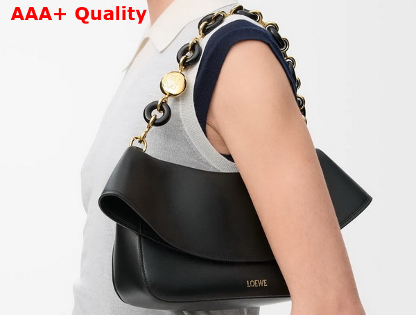 Loewe Medium Ola Bag in Black Smooth Calfskin Replica