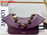 Loewe Medium Ola Bag in Dark Burgundy Smooth Calfskin Replica